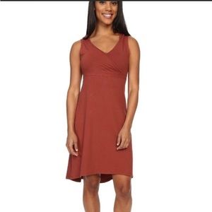 Prana Alana Sleeveless Hooded Dress in Rust